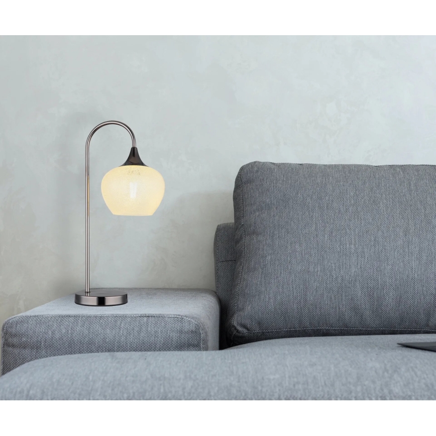 Globo - Bordlampe 1xE27/40W/230V hvid/antracit