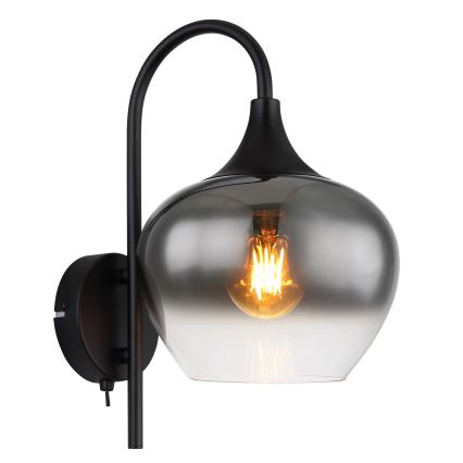 Globo - Væglampe 1xE27/40W/230V sort