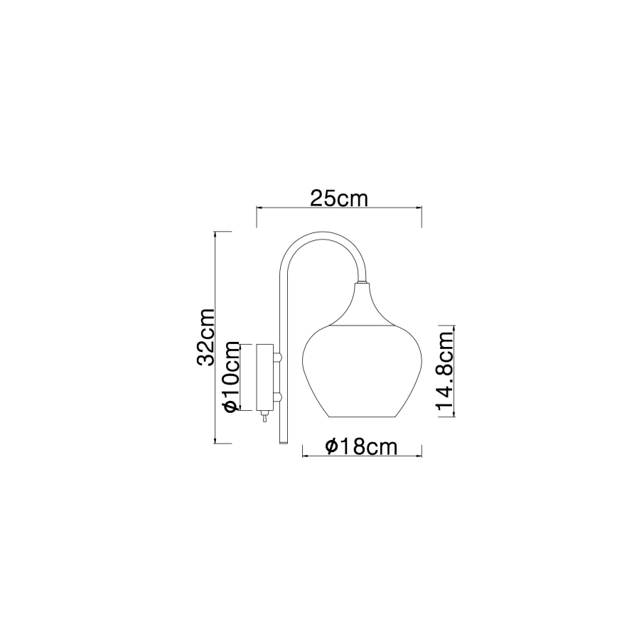 Globo - Væglampe 1xE27/40W/230V hvid