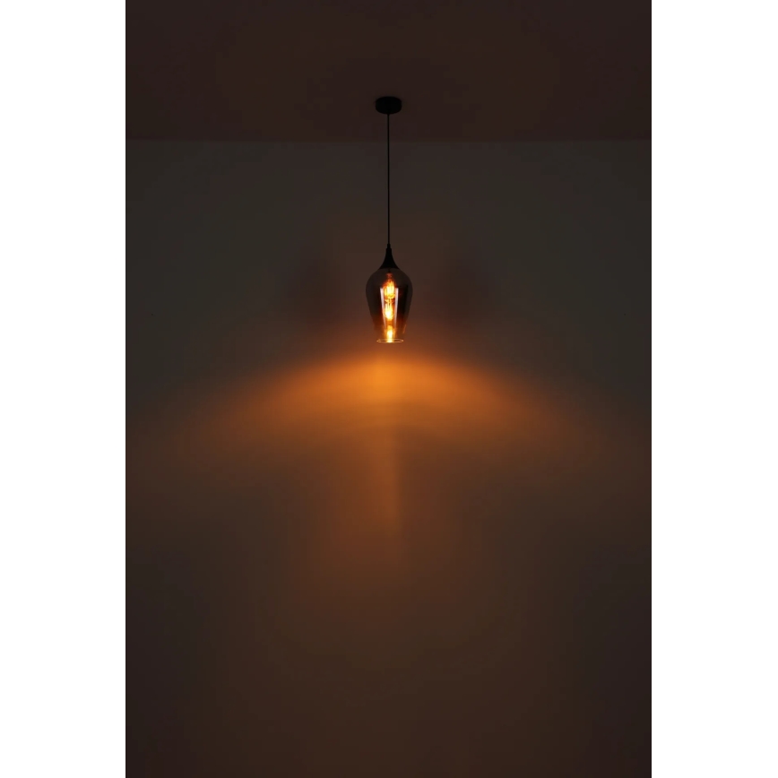 Globo - Pendel 1xE27/60W/230V diameter 18 cm guldfarvet