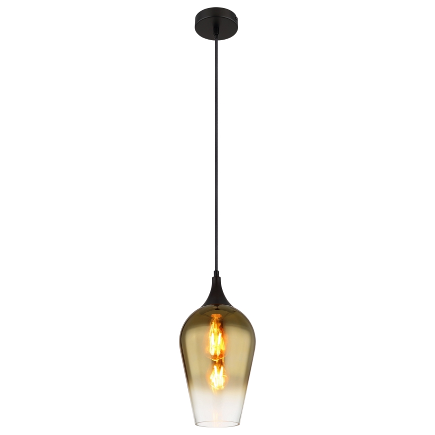 Globo - Pendel 1xE27/60W/230V diameter 18 cm guldfarvet