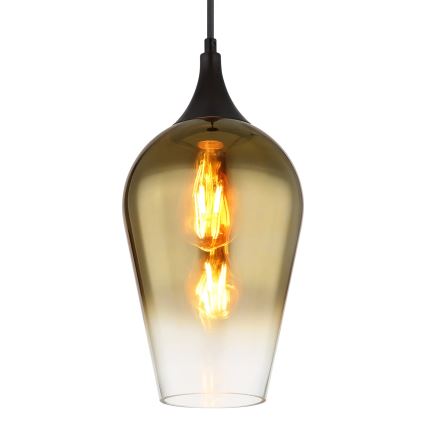Globo - Pendel 1xE27/60W/230V diameter 18 cm guldfarvet