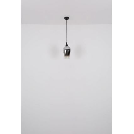 Globo - Pendel 1xE27/60W/230V diameter 18 cm sort