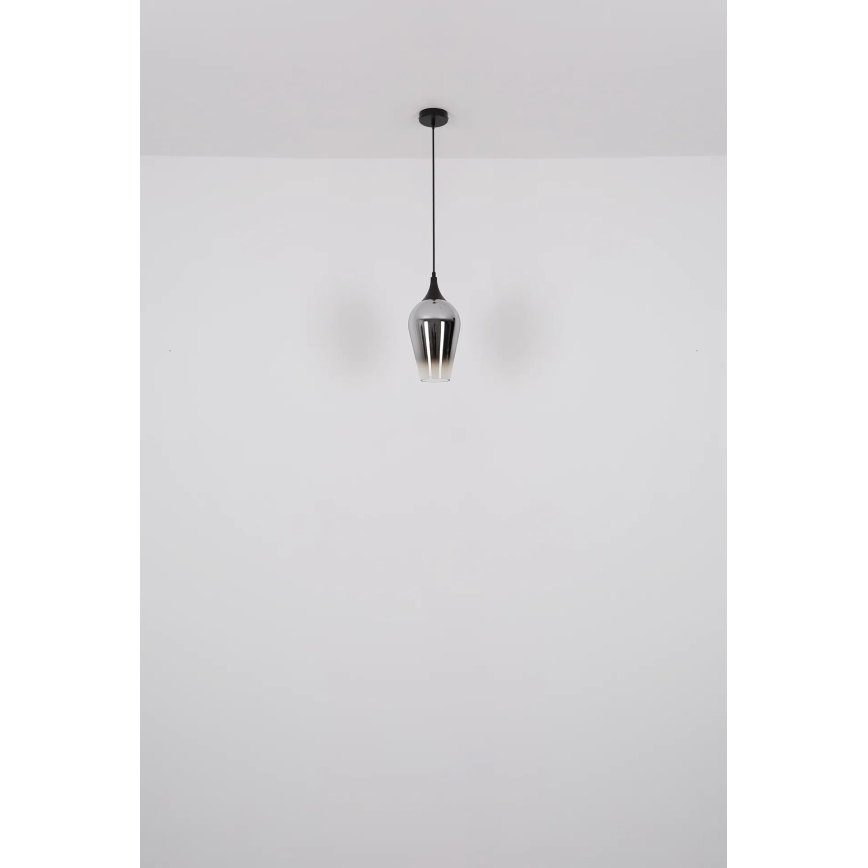 Globo - Pendel 1xE27/60W/230V diameter 18 cm sort