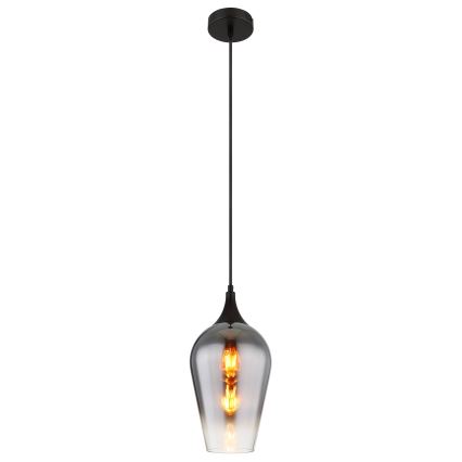 Globo - Pendel 1xE27/60W/230V diameter 18 cm sort