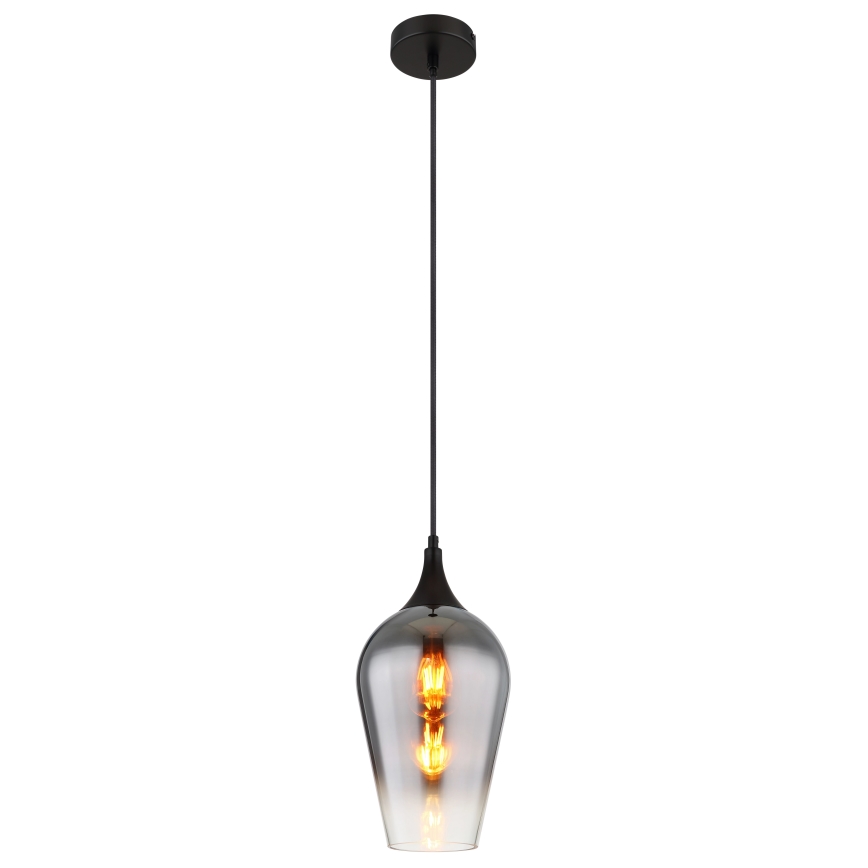 Globo - Pendel 1xE27/60W/230V diameter 18 cm sort