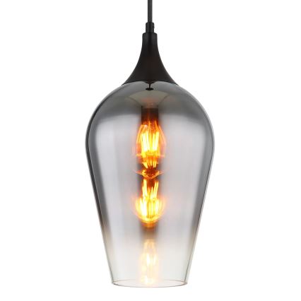 Globo - Pendel 1xE27/60W/230V diameter 18 cm sort