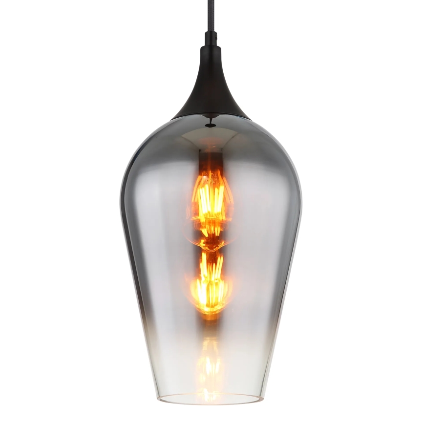 Globo - Pendel 1xE27/60W/230V diameter 18 cm sort