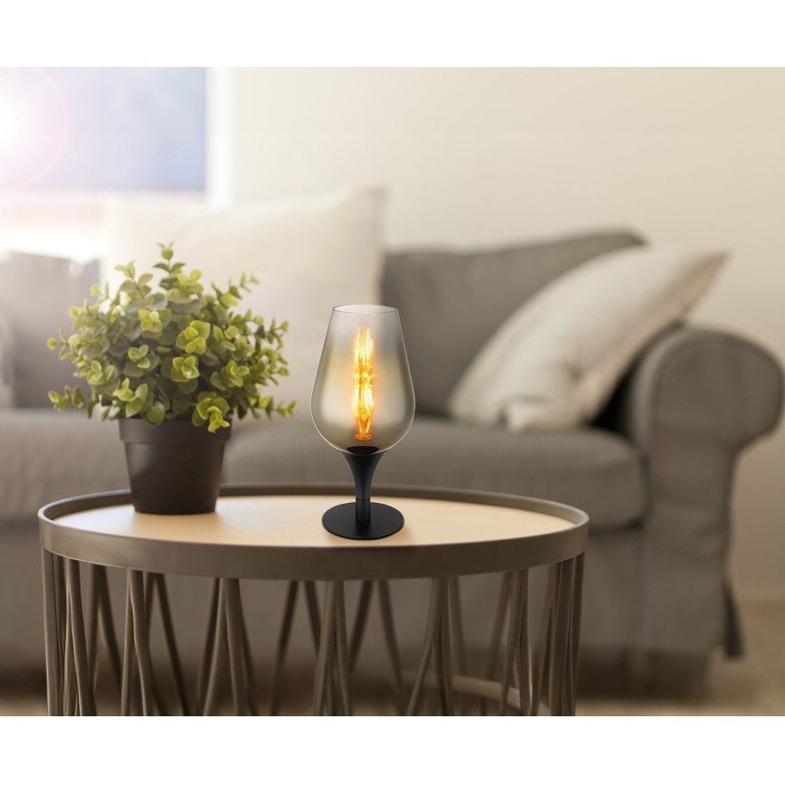 Globo - Bordlampe 1xE27/40W/230V diameter 15 cm guldfarvet