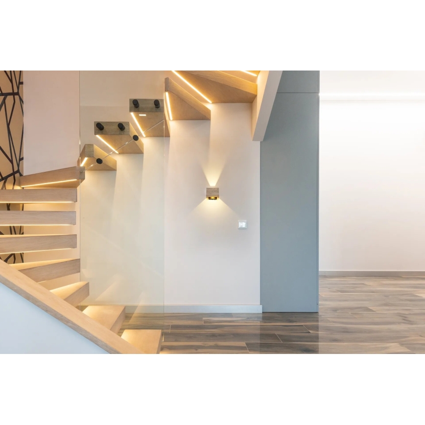 Globo - LED væglampe LED/8W/230V brun