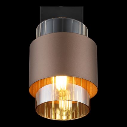 Globo - Væglampe med spot 1xE27/40W/230V sort/bronze