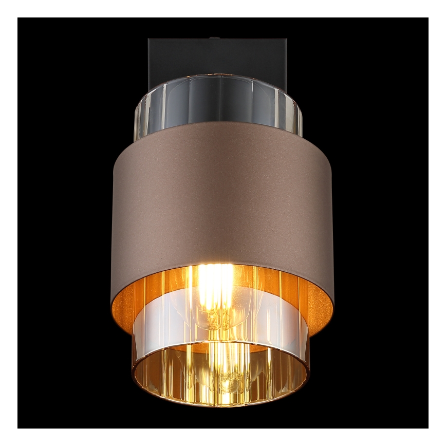 Globo - Væglampe med spot 1xE27/40W/230V sort/bronze