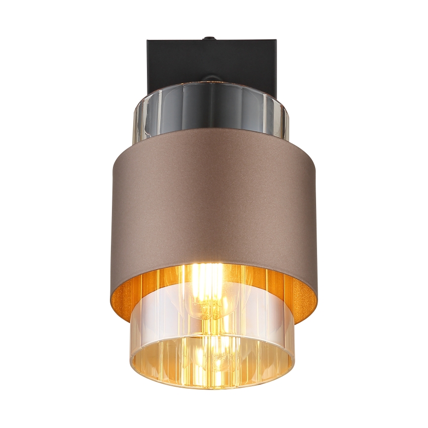 Globo - Væglampe med spot 1xE27/40W/230V sort/bronze
