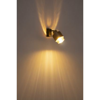 Globo - Væglampe med spot 1xE27/40W/230V sort/bronze