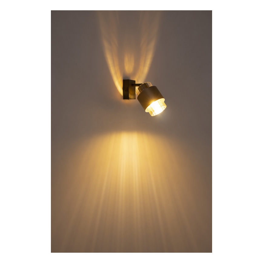 Globo - Væglampe med spot 1xE27/40W/230V sort/bronze