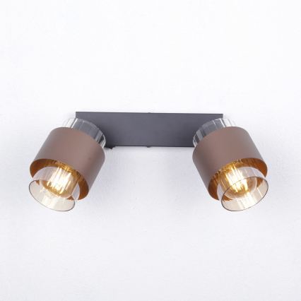 Globo - Spotlampe 2xE27/40W/230V sort/bronze