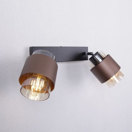 Globo - Spotlampe 2xE27/40W/230V sort/bronze