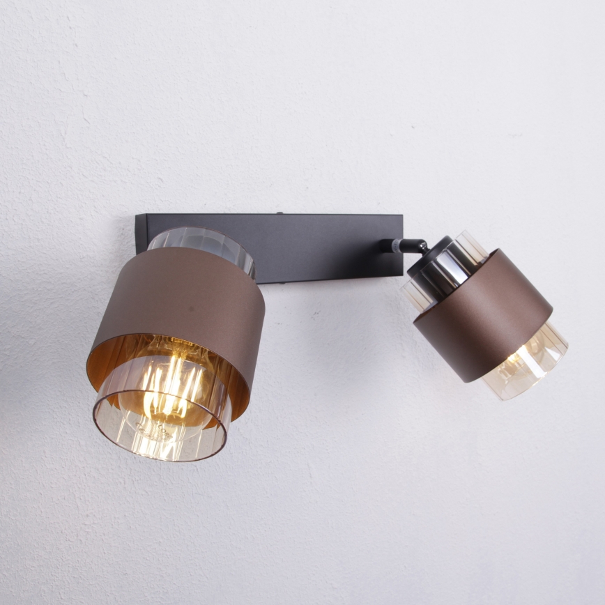 Globo - Spotlampe 2xE27/40W/230V sort/bronze