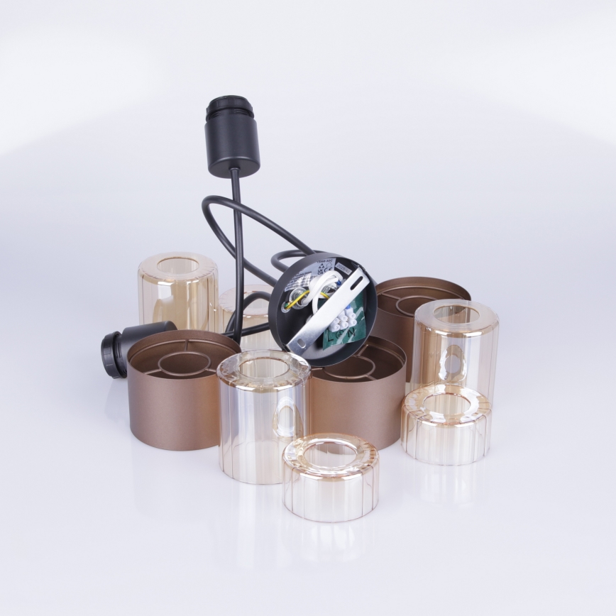 Globo - Overflademonteret loftlampe 3xE27/40W/230V sort/bronze