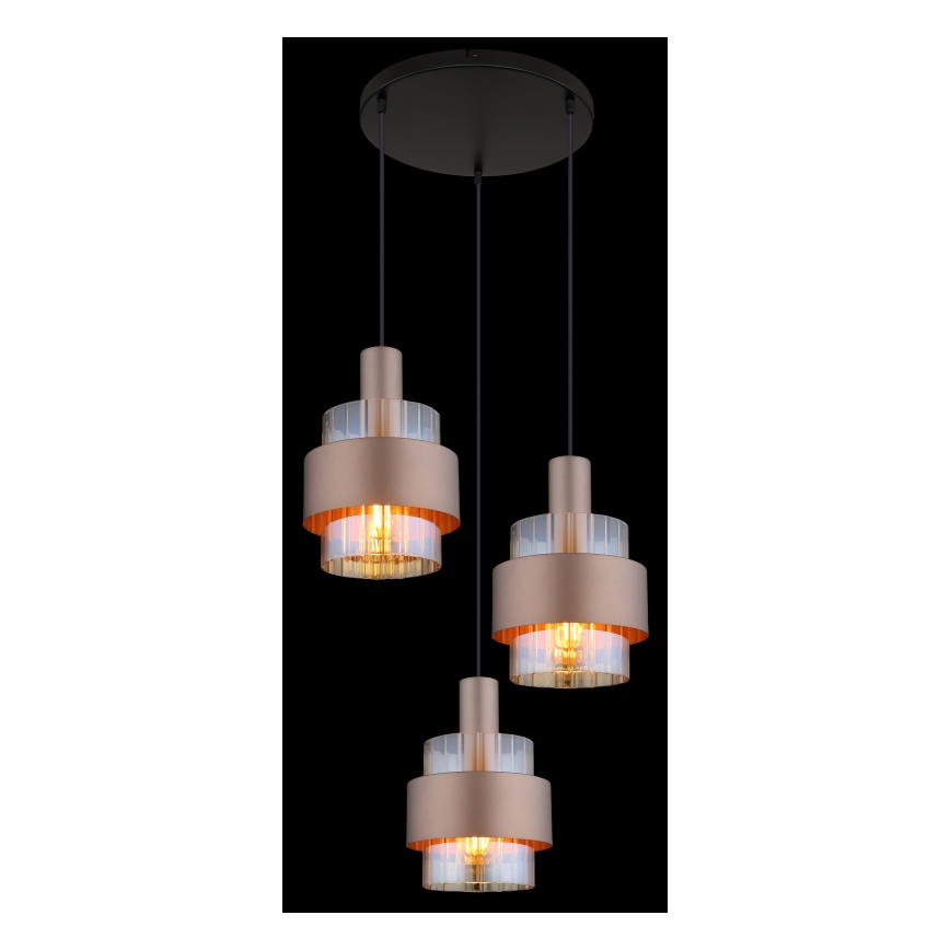 Globo - Lysekrone på kabel 3xE27/60W/230V