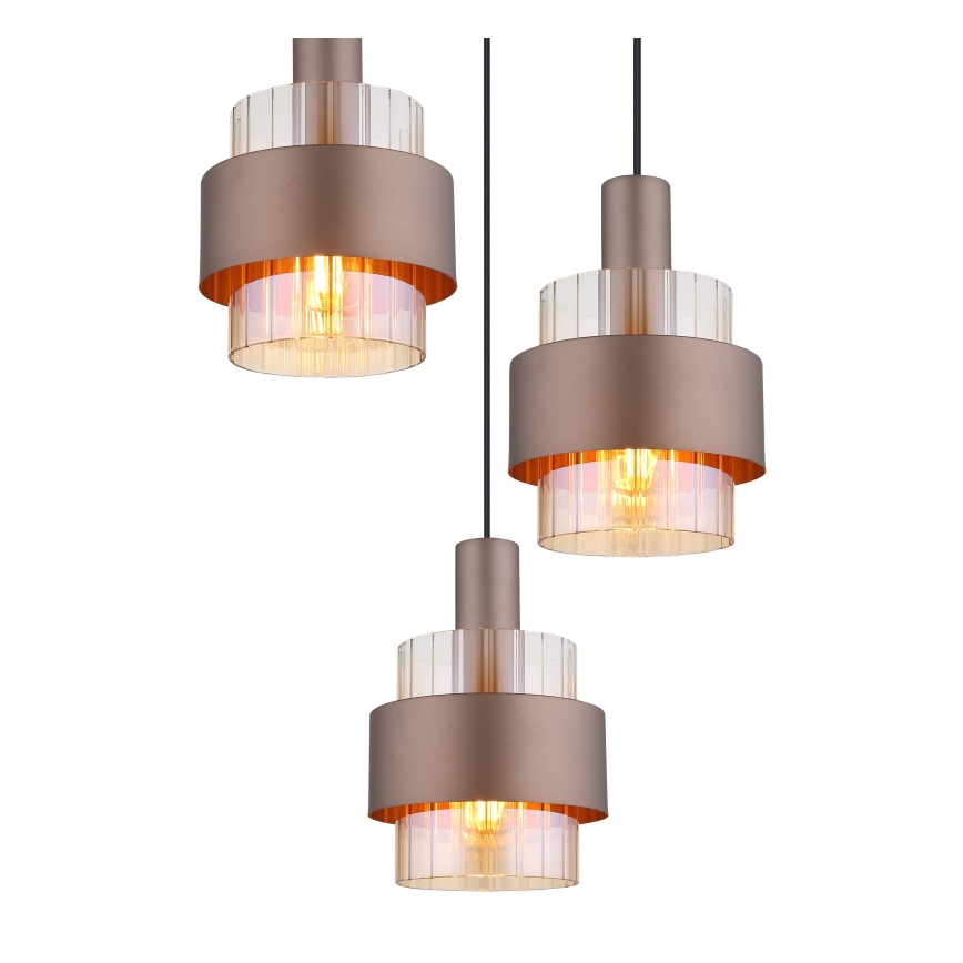 Globo - Lysekrone på kabel 3xE27/60W/230V