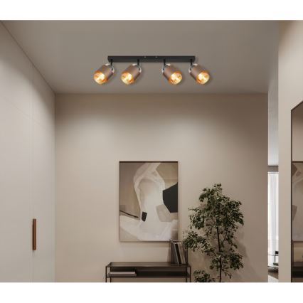 Globo - Spotlampe 4xE27/40W/230V sort/bronze