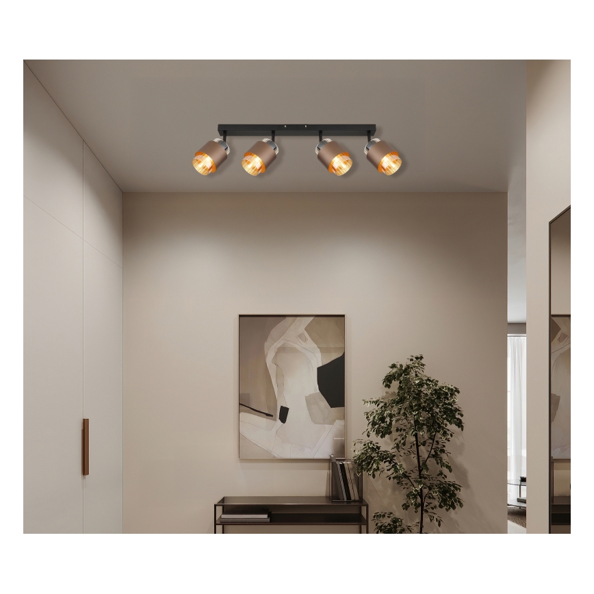 Globo - Spotlampe 4xE27/40W/230V sort/bronze