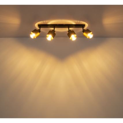 Globo - Spotlampe 4xE27/40W/230V sort/bronze