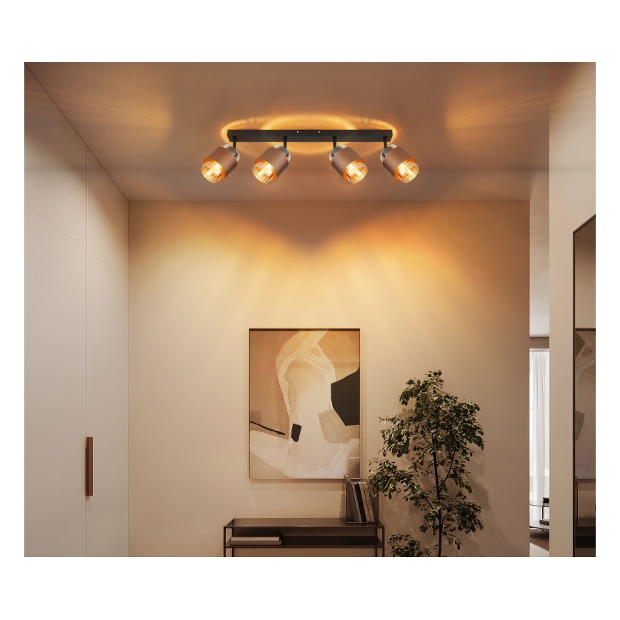 Globo - Spotlampe 4xE27/40W/230V sort/bronze