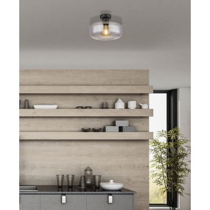 Globo - Loftlampe 1xE27/40W/230V diameter 28 cm grå