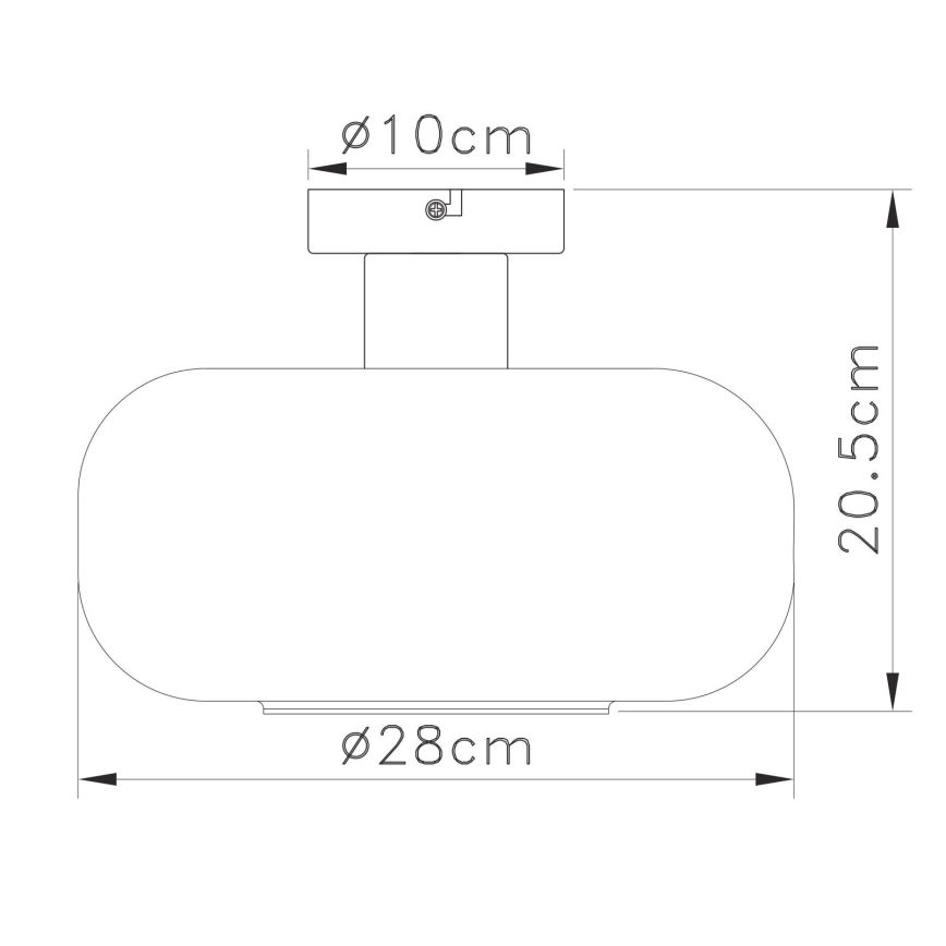 Globo - Loftlampe 1xE27/40W/230V diameter 28 cm grå