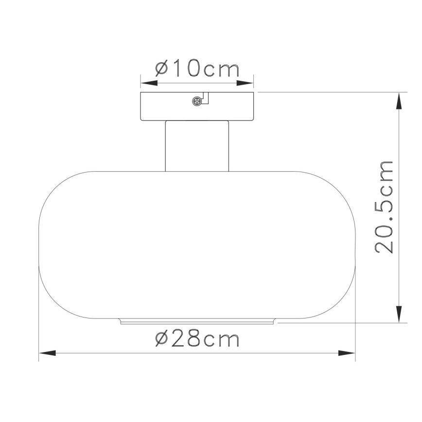 Globo - Loftlampe 1xE27/40W/230V diameter 28 cm transparent
