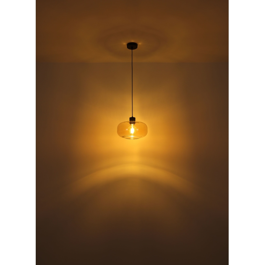 Globo - Pendel 1xE27/40W/230V diameter 28 cm transparent