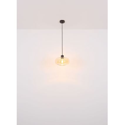 Globo - Pendel 1xE27/40W/230V diameter 28 cm transparent