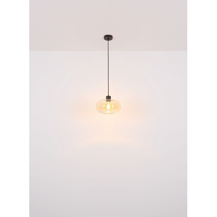 Globo - Pendel 1xE27/40W/230V diameter 28 cm transparent