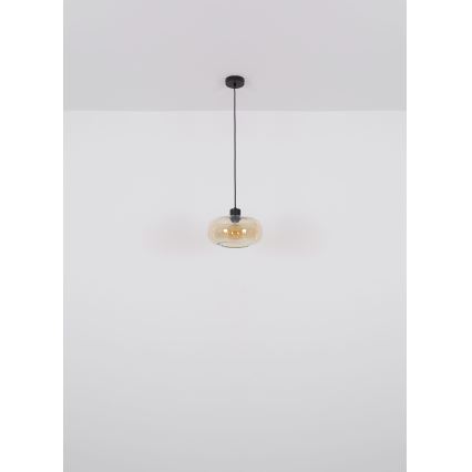 Globo - Pendel 1xE27/40W/230V diameter 28 cm transparent