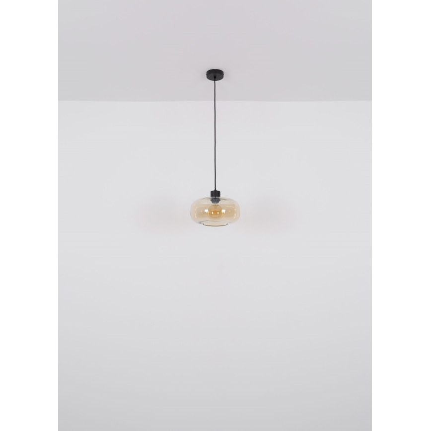 Globo - Pendel 1xE27/40W/230V diameter 28 cm transparent