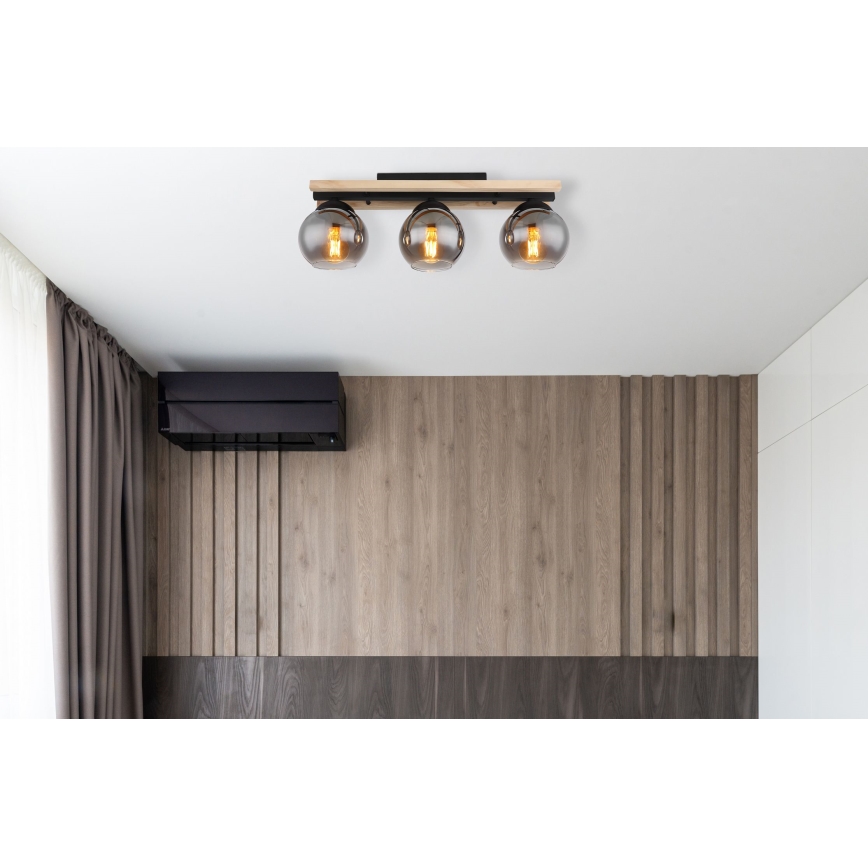 Globo - Loftlampe 3xE27/25W/230V fyrretræ