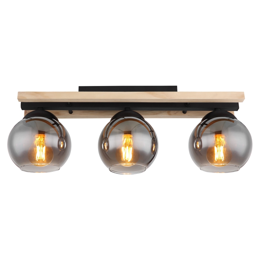 Globo - Loftlampe 3xE27/25W/230V fyrretræ