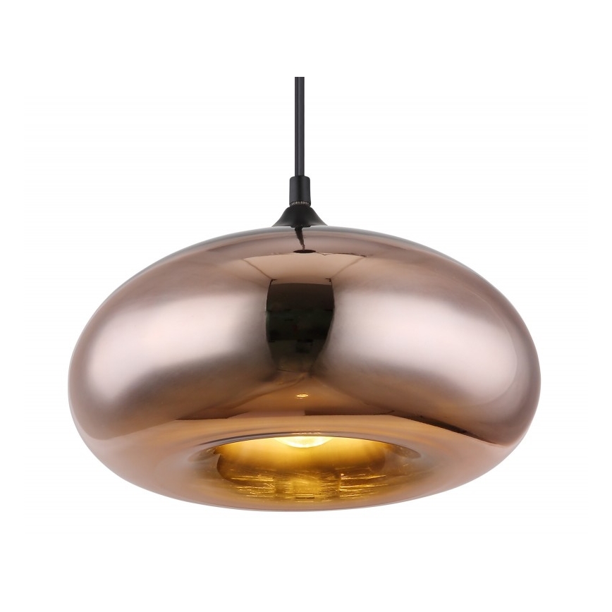 Globo - Lysekrone i snor 1xE27/60W/230V kobber