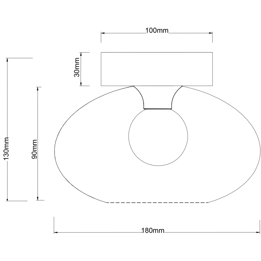 Globo - Loftlampe 1xE27ILLU/40W/230V sort