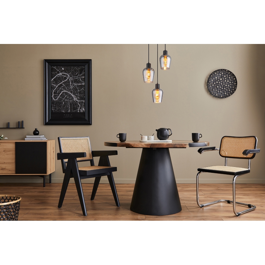 Globo - Pendel 3xE27/40W/230V diameter 28,5 cm sort
