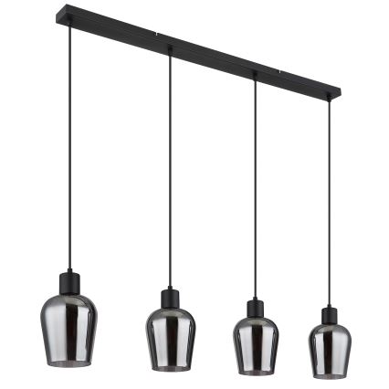 Globo - Pendel 4xE27/40W/230V sort