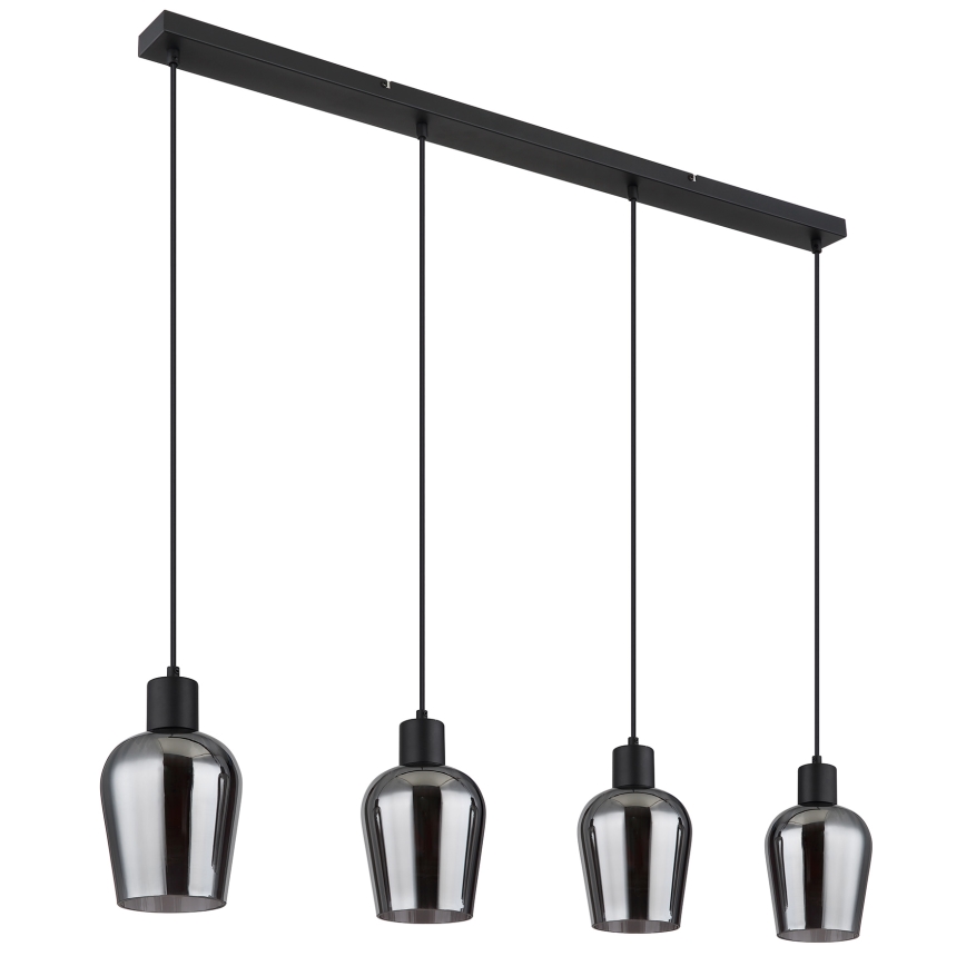 Globo - Pendel 4xE27/40W/230V sort