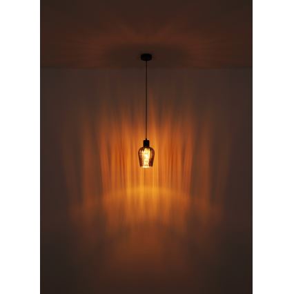 Globo - Pendel 1xE27/40W/230V diameter 13,5 cm sort