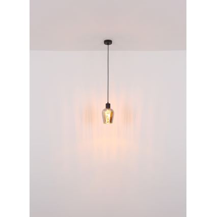 Globo - Pendel 1xE27/40W/230V diameter 13,5 cm sort