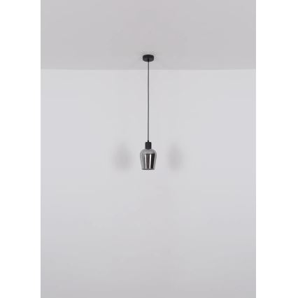 Globo - Pendel 1xE27/40W/230V diameter 13,5 cm sort