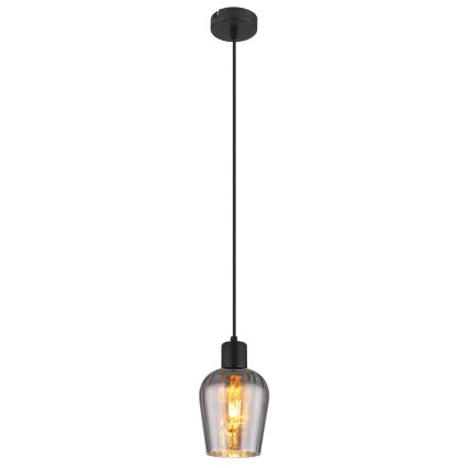 Globo - Pendel 1xE27/40W/230V diameter 13,5 cm sort