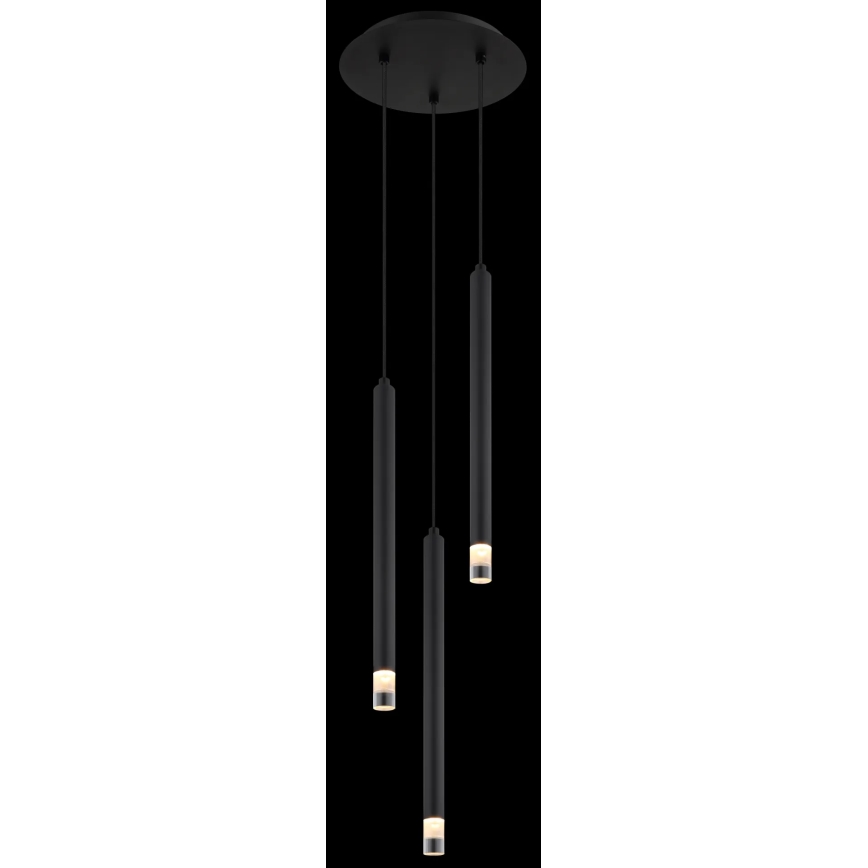 Globo - Pendel 3xG9/4W/230V diameter 24 cm sort