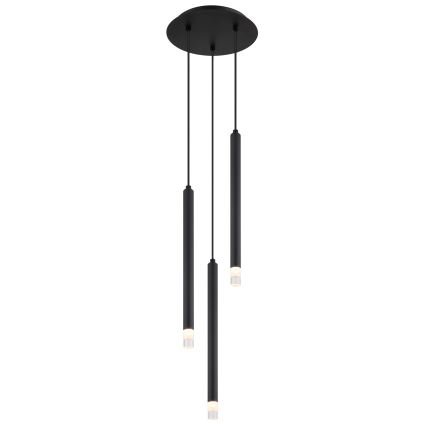 Globo - Pendel 3xG9/4W/230V diameter 24 cm sort